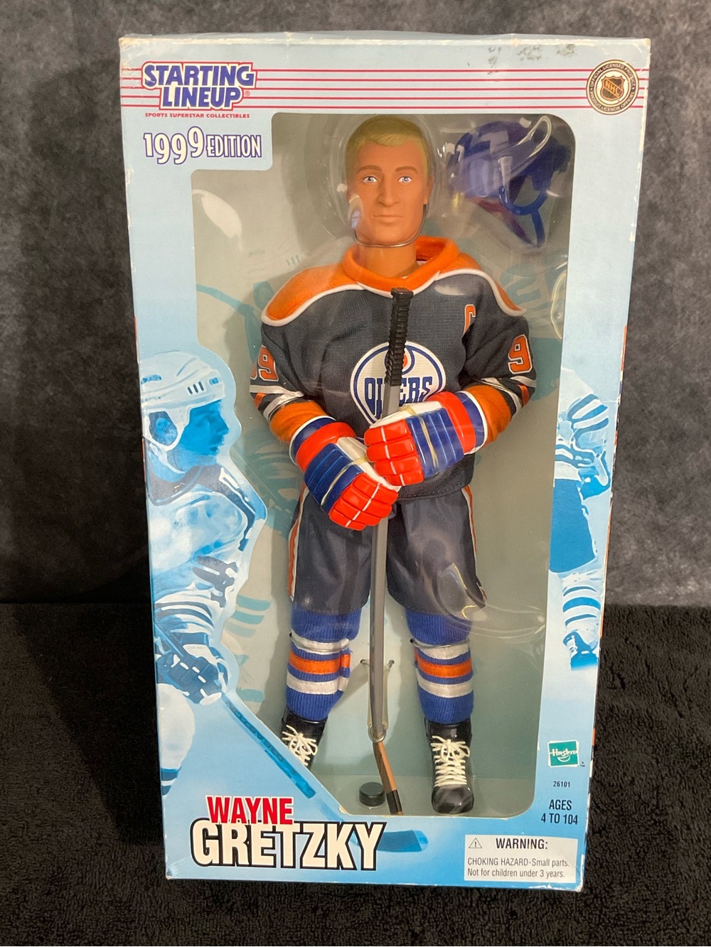 Wayne Gretzky Starting Lineup 1999 Edmonton Oilers Action Figure - Navy & Orange